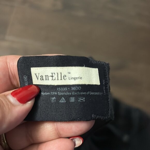 Van Elle black Bra size 36DD LINGERIE wired brano padding - Picture 5 of 7